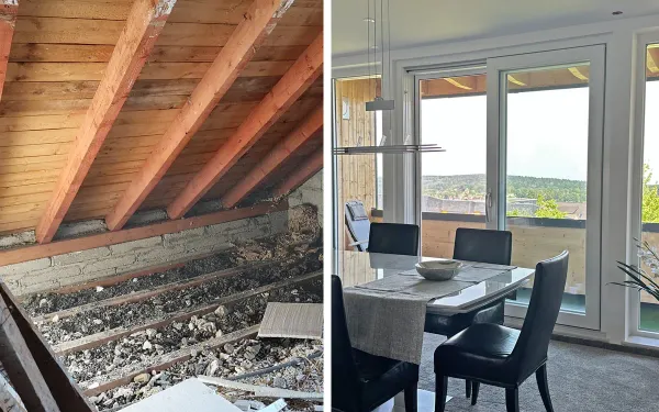 Referenzprojekt Zimmerei Kappler: Dachgeschoss mit Wohnraum in Innenausbau